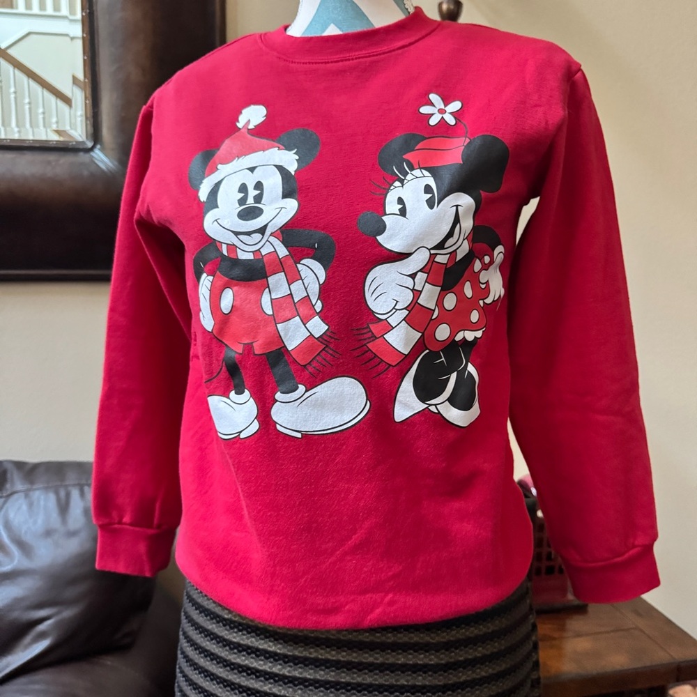 Disney Red Kids Sweatshirt with Mickey and Minnie